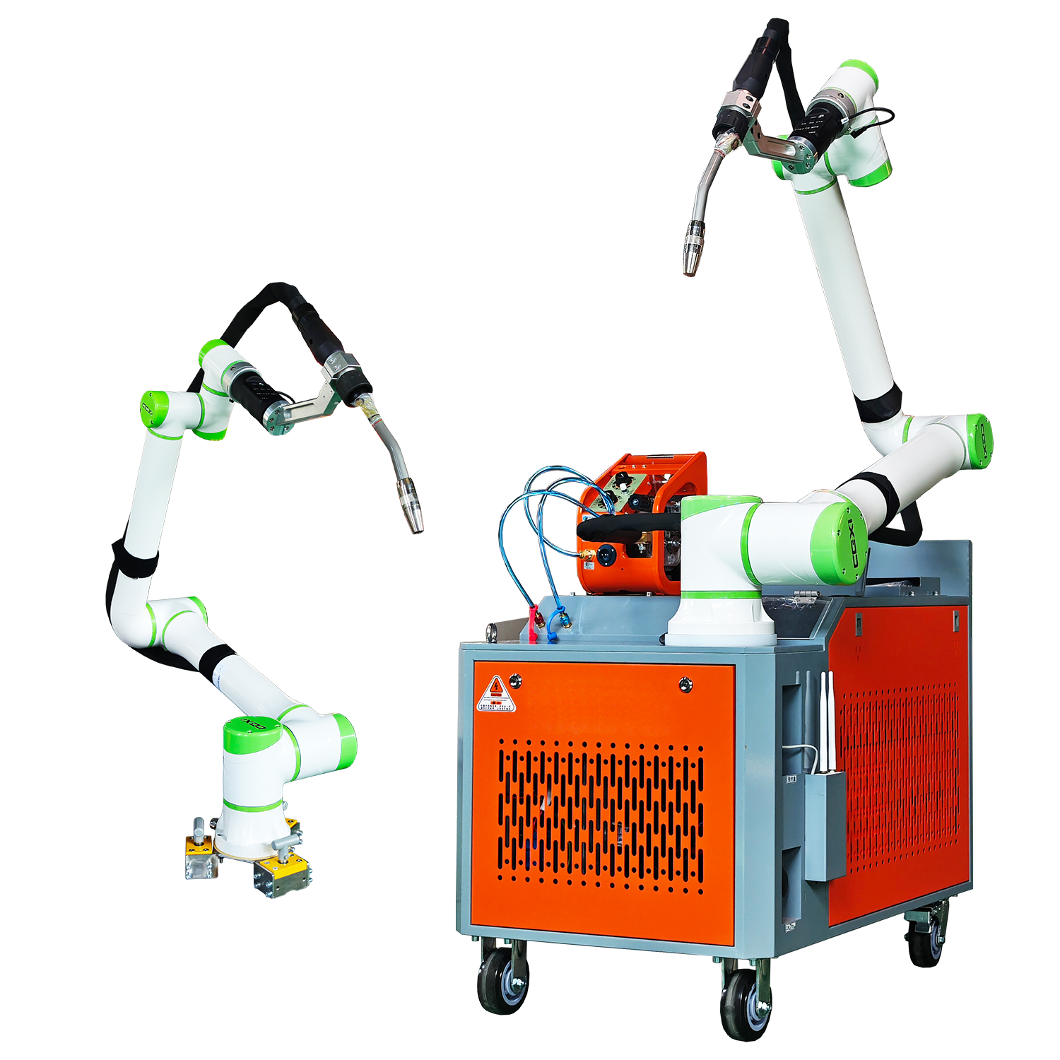 1300/1500/1800 Cobot, 6 axis, 360° flexible rotation，MIG pulse welding source, laser  source