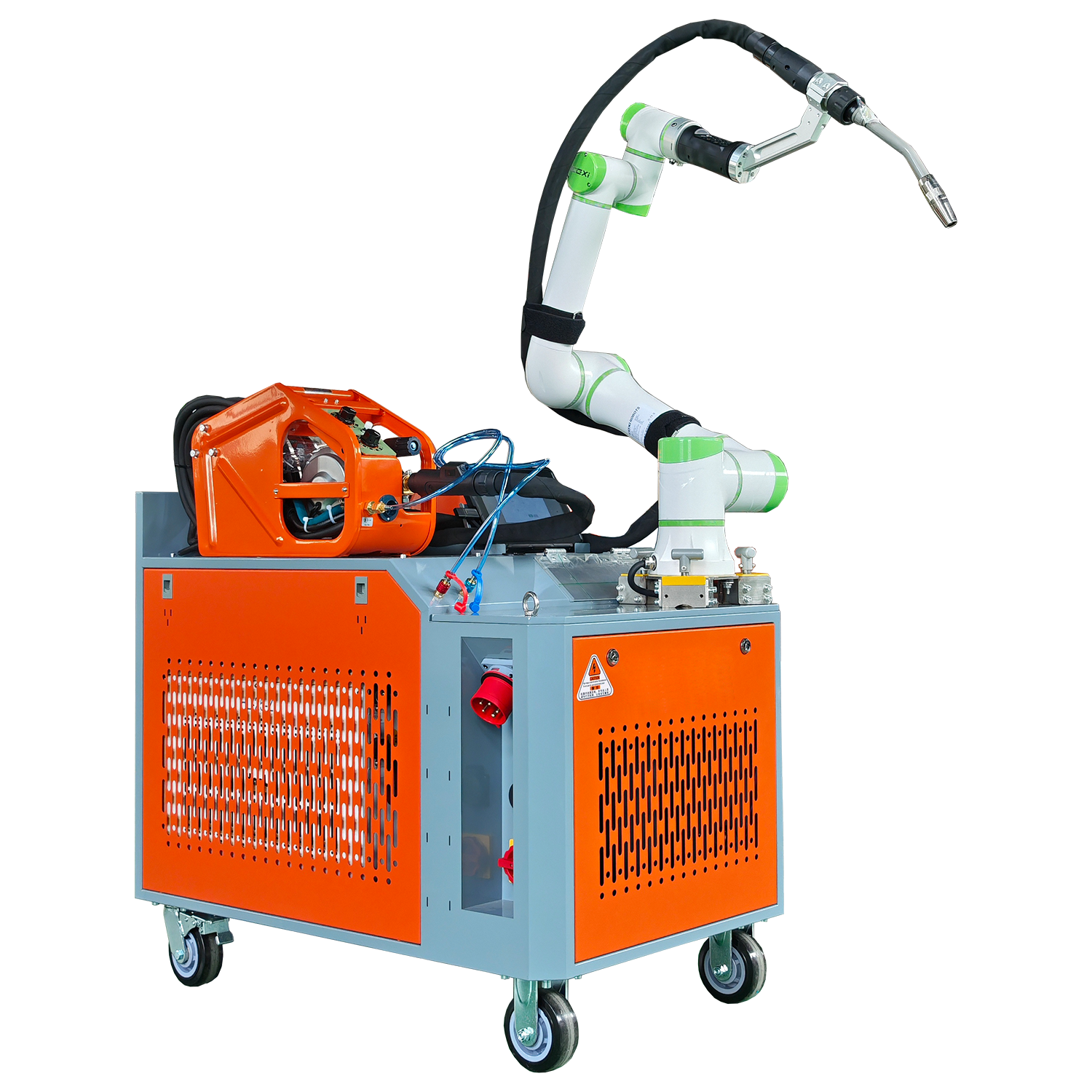 1300/1500/1800 Cobot, 6 axis, 360° flexible rotation，MIG pulse welding source, laser  source