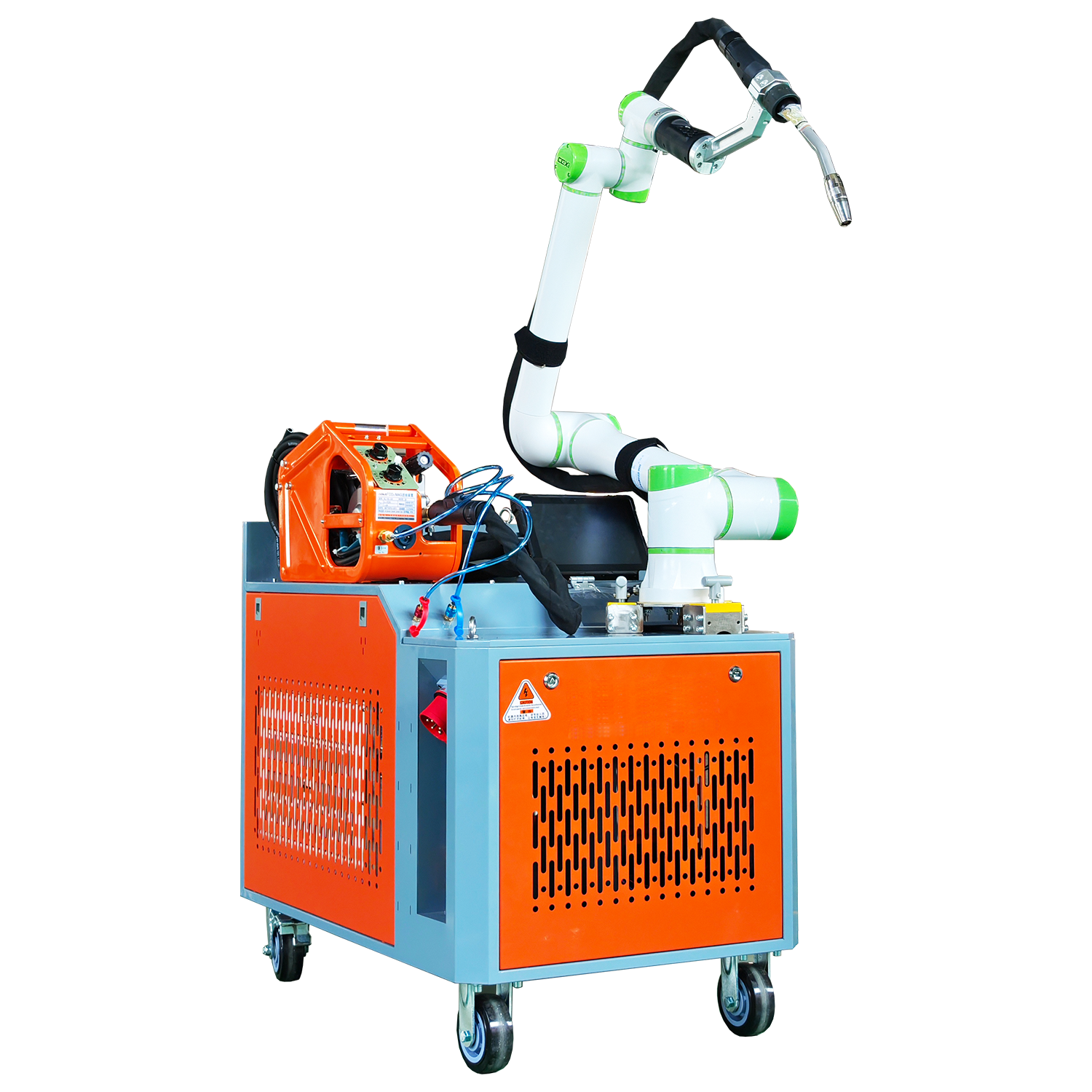 1300/1500/1800 Cobot, 6 axis, 360° flexible rotation，MIG pulse welding source, laser  source