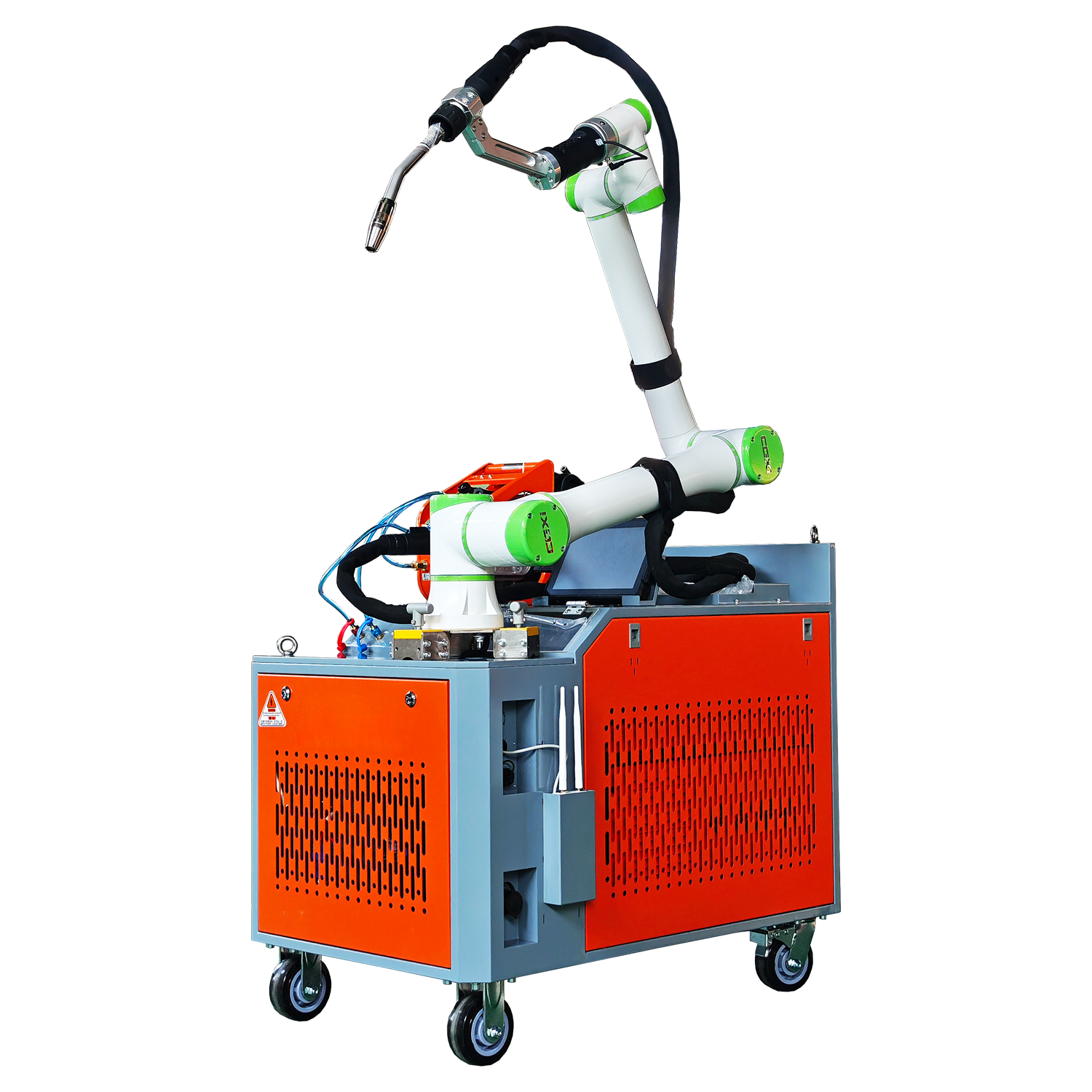 1300/1500/1800 Cobot, 6 axis, 360° flexible rotation，MIG pulse welding source, laser  source